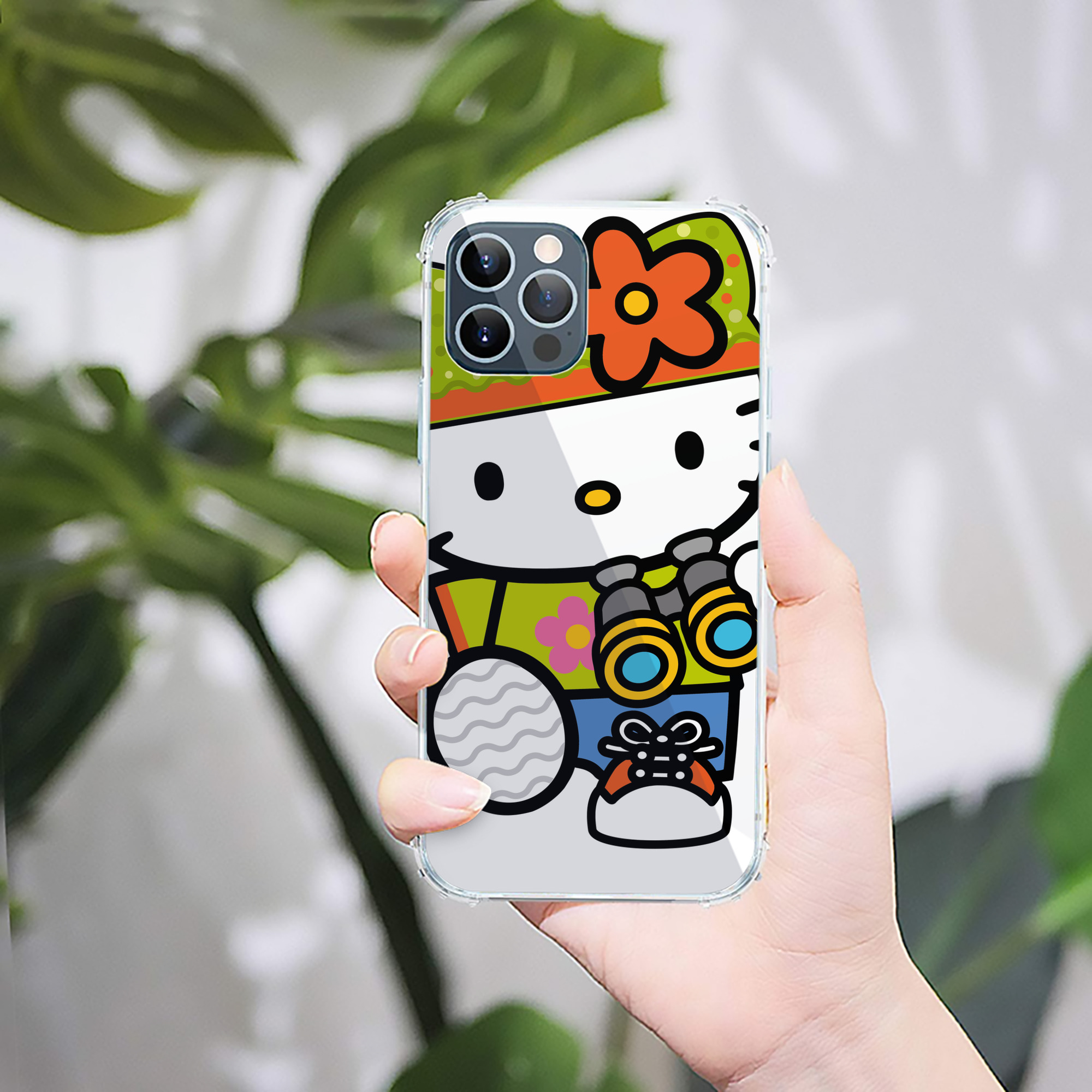 （画像用） Hello Kitty ハローキティ 【iPhone 12シリーズ対応】透明スマホケース（クリアソフトケース）